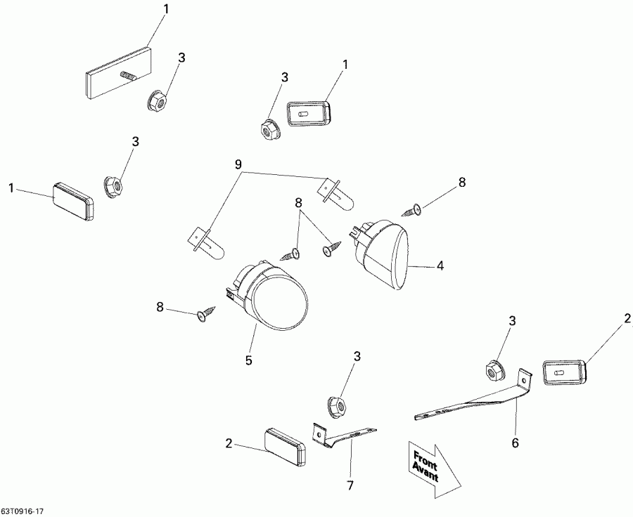 ���������� BRP DS 70, 2009 ������ - Headlights And Reflectors