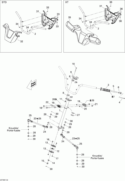 ������������  Outlander 400 EFI, 2009 ������ - Steering