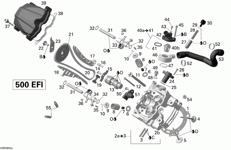  BRP Outlander 500 EFI XT, 2009 - Cylinder Head, Front