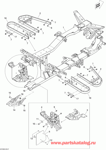 Outlander 500 EFI XT, 2009 ������ - Frame