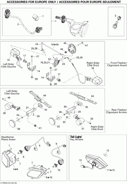 ATV  Outlander 500 EFI XT, 2009 - Electrical Accessories Euro