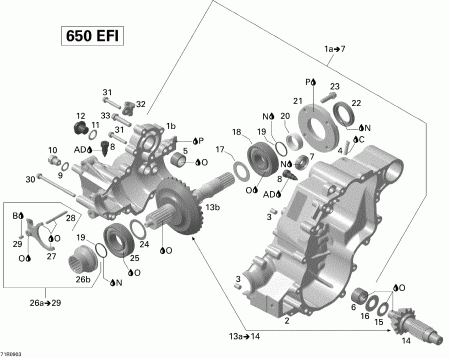  BRP  Outlander 650 EFI, 2009 -  Box Output 