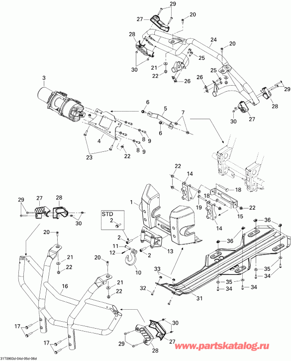 ���������� BRP Outlander 650 EFI, 2009 ������ - Body And Accessories 4, Std