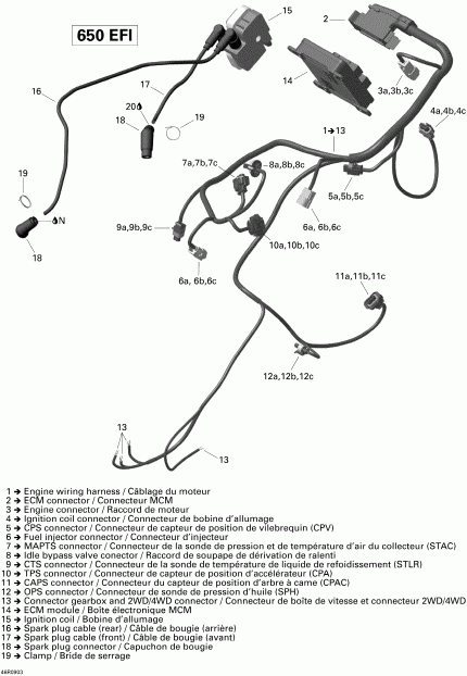   Outlander 650 EFI, 2009  - Engine Harness