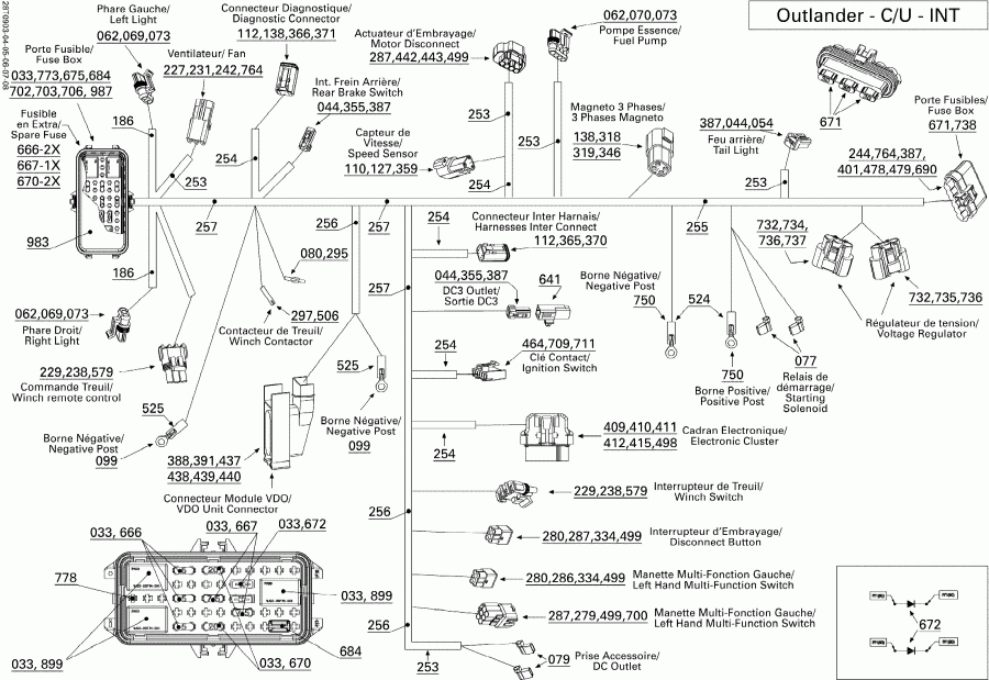   Outlander 650 EFI, 2009 - Main Harness