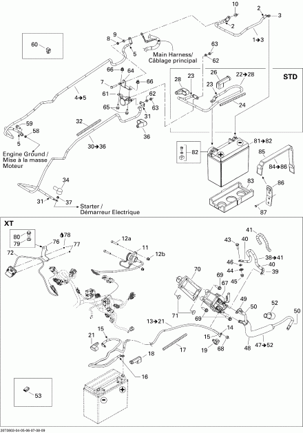 ���������� BRP ����������� Outlander 650 EFI XT, 2009 - Electrical System Xt