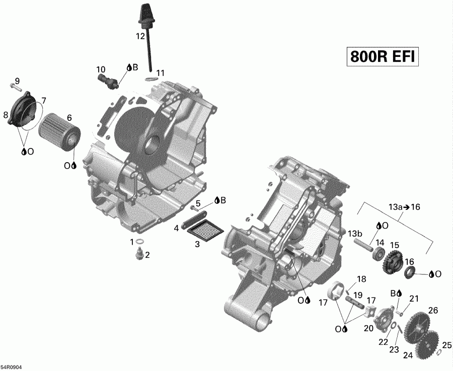  Bombardier Outlander 800R EFI, 2009 - Engine Lubrication