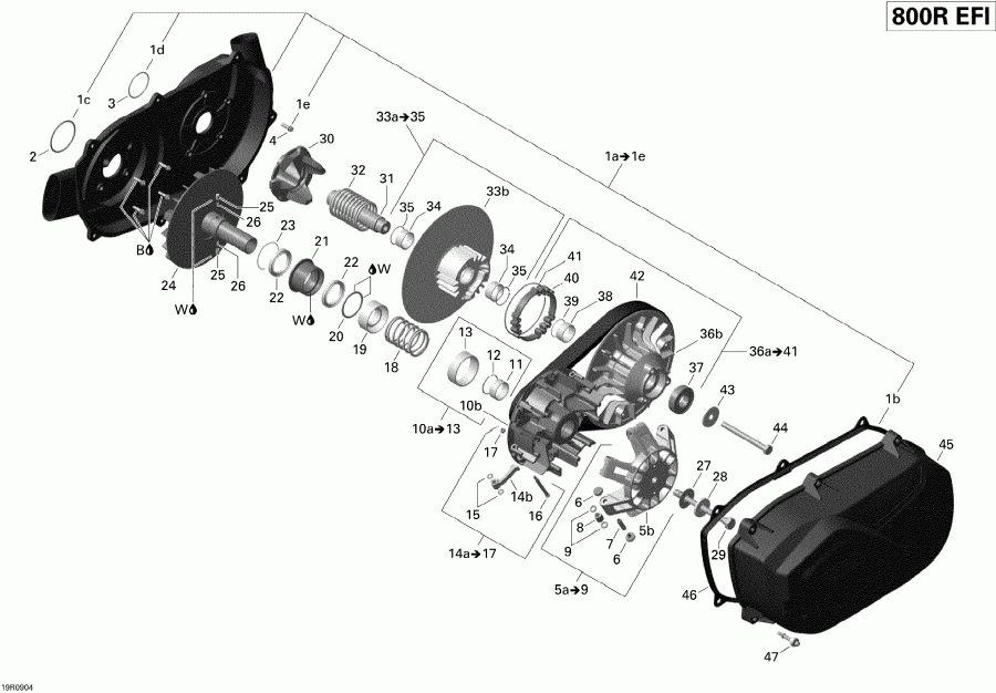 ATV BRP Outlander 800R EFI, 2009 - Transmission Outlander