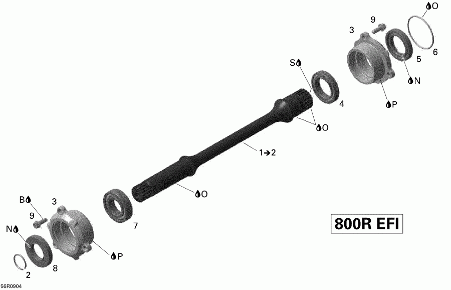 BRP Outlander 800R EFI, 2009  - Drive Shaft