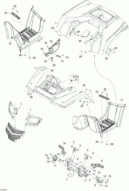 ����������  ������ Outlander 800R EFI, 2009 - ������ � ���������� 1, Std