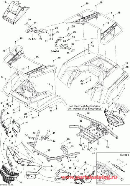    Outlander 800R EFI, 2009 - Body And Accessories 2, Std