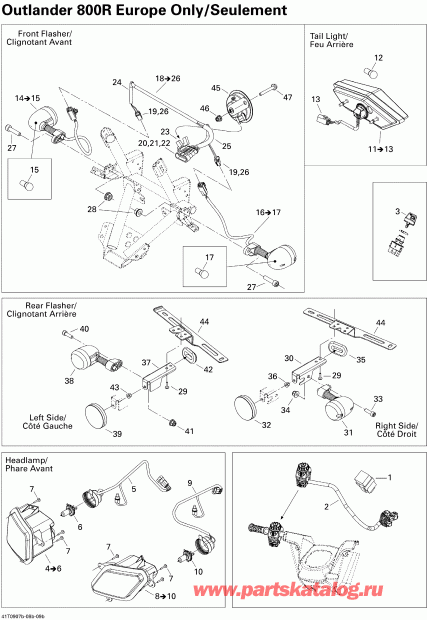 ATV  Outlander 800R EFI XT, 2009  - Electrical Accessories Euro