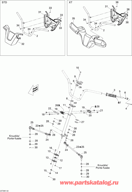  Outlander Max 400 EFI, 2009 - Steering