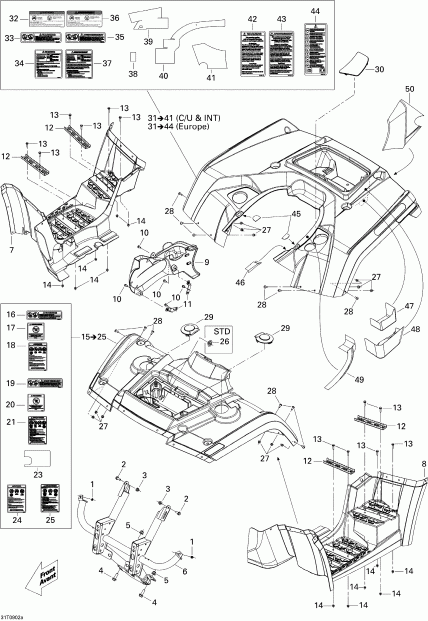  BRP Outlander Max 400 EFI, 2009 - Body And Accessories 1