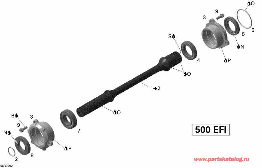  BRP  Outlander Max 500 EFI, 2009 - Drive Shaft