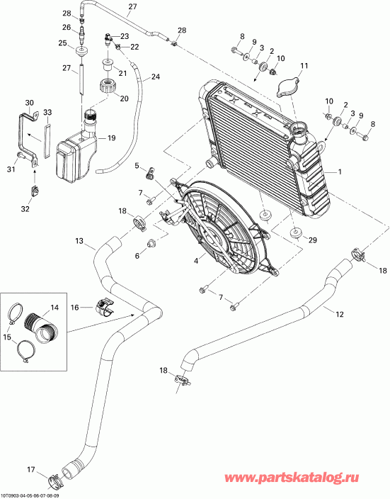 ����������  Outlander Max 500 EFI XT, 2009 - Cooling System