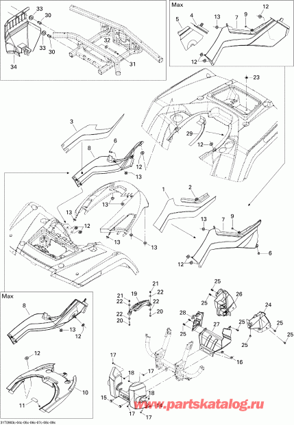 BRP Outlander Max 650 EFI, 2009  -    3, Std