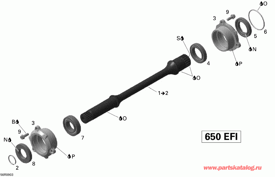    Outlander Max 650 EFI XT, 2009 - Drive Shaft