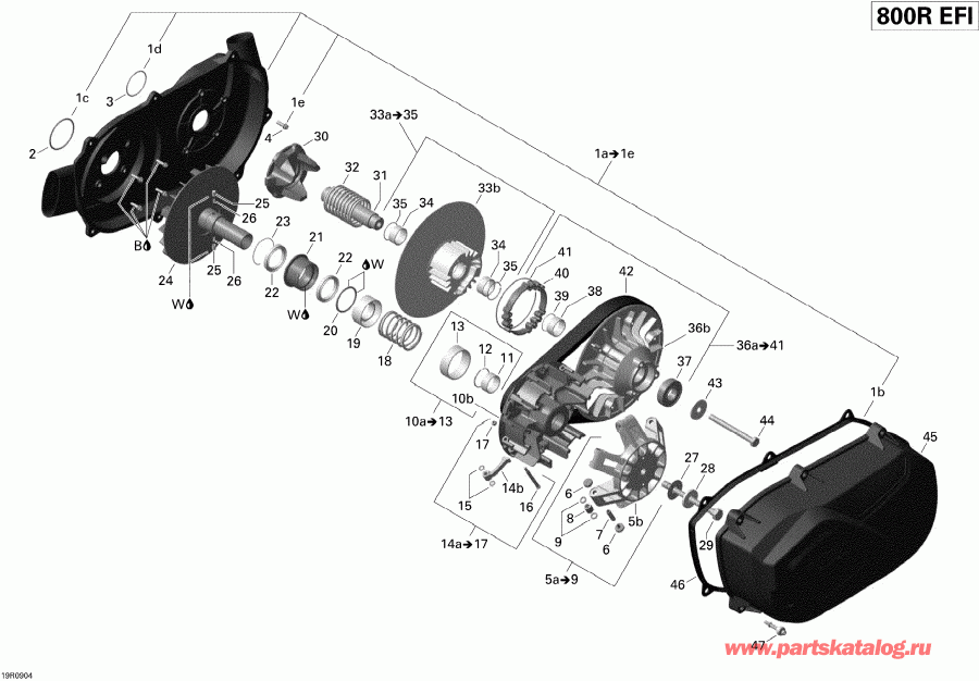 ATV Bombardier  Outlander Max 800R EFI Ltd, 2009 - Transmission Outlander