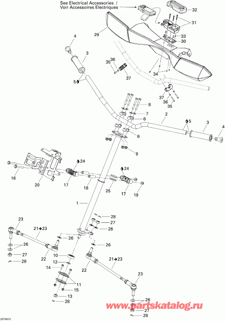 ���������� BRP Outlander Max 800R EFI Ltd, 2009 ������ - Steering