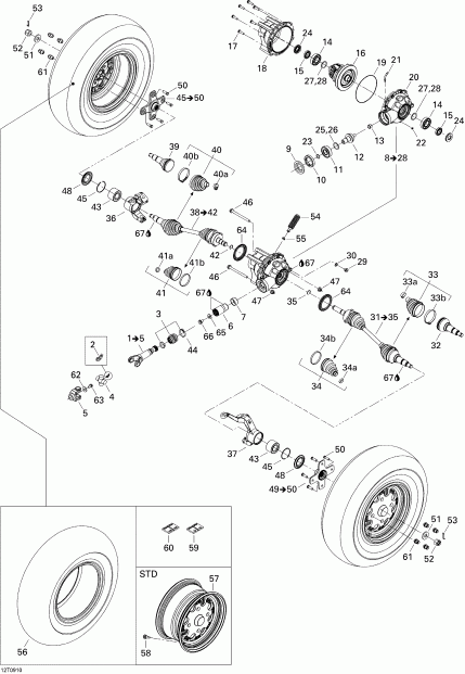    Renegade 500, 2009 - Drive System, Front