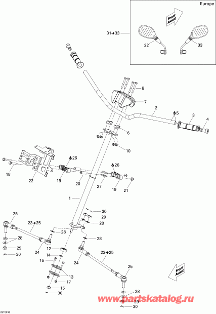   Renegade 800R EFI STD, 2009 - Steering