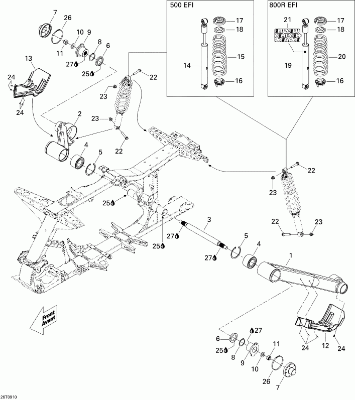 Bombardier Renegade 800R EFI STD, 2009 ������ - Rear Suspension 800