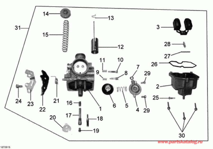 BRP DS 250 NA, CE & INT, 2010  - Carburetor