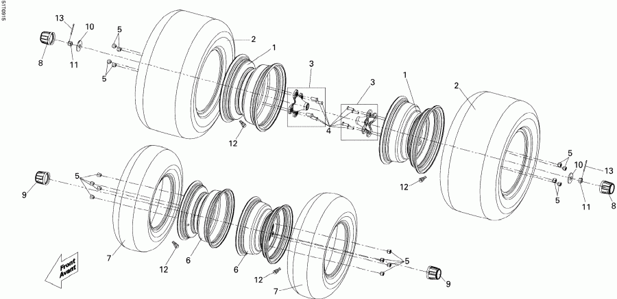 ATV   DS 250 NA, CE & INT, 2010 - Wheels  Tires