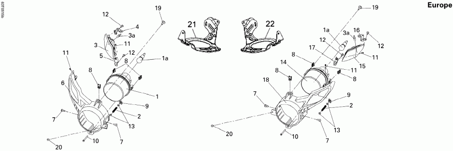 ATV   DS 250 NA, CE & INT, 2010 - Headlights Europe