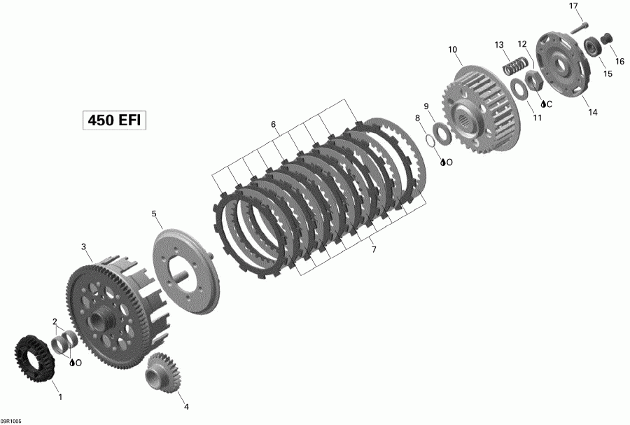    DS 450 EFI, 2010 - Clutch