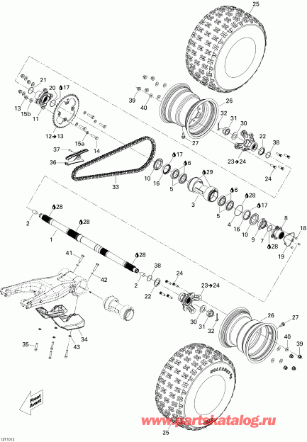 ������������  DS 450 EFI, 2010 - Drive System, Rear