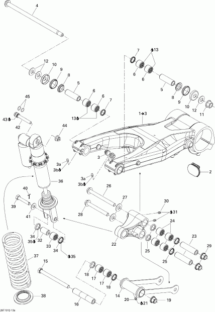 ATV   DS 450 EFI, 2010 - Rear Suspension