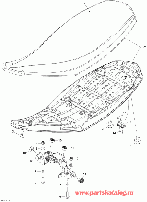 ATV BRP  DS 450 EFI, 2010 - Seat