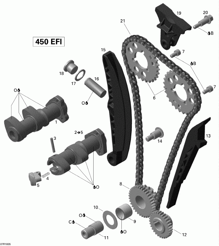 DS 450 Xxc, Xmx EFI, 2010 - Camshaft And Timing Chain