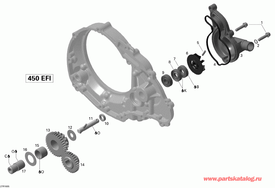 ATV   DS 450 Xxc, Xmx EFI, 2010 - Engine Cooling