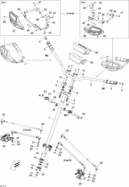 DS 450 Xxc, Xmx EFI, 2010  - Steering