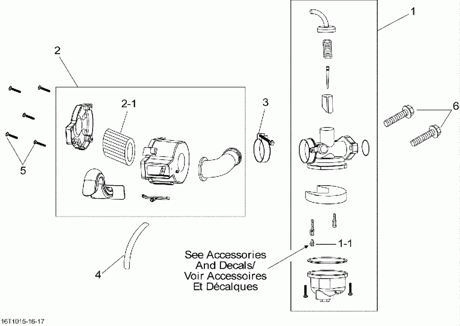 BRP DS 70, 2010  - Carburetor And Air Cleaner