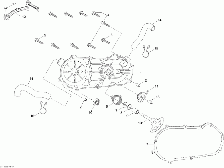 BRP DS 90, 2010 - Cvt Cover And Kick Stater