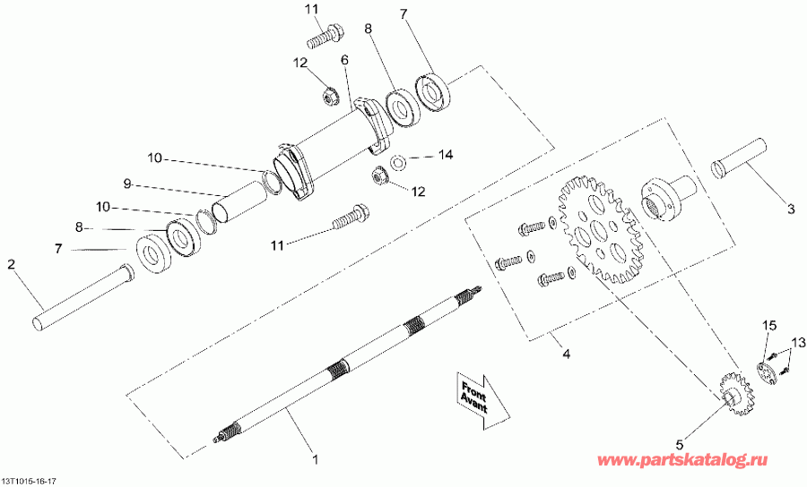 BRP  DS 90, 2010 - Drive System, Rear