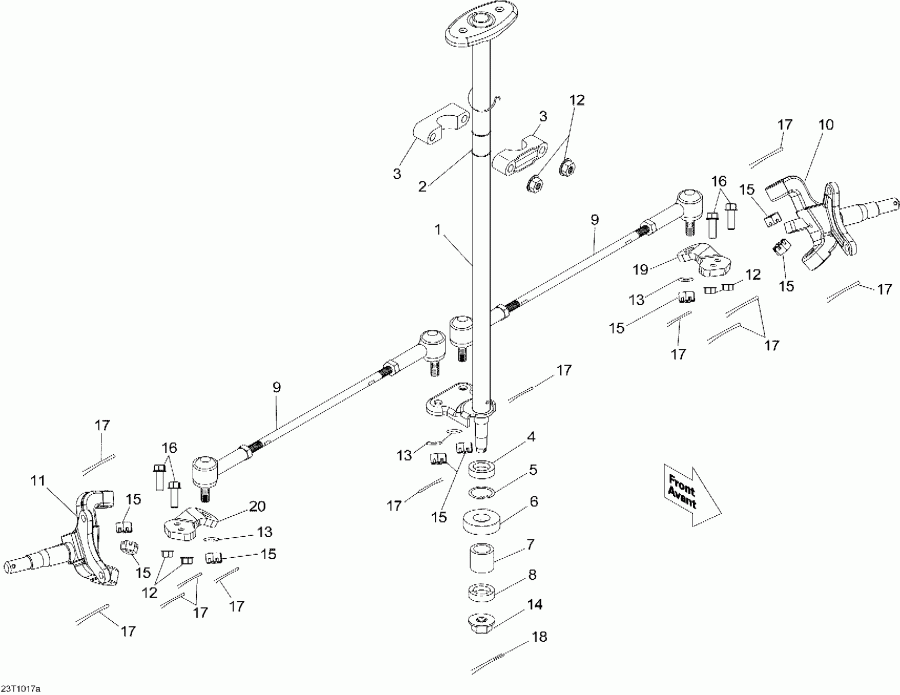 ATV BRP  DS 90 X, 2010 - Steering