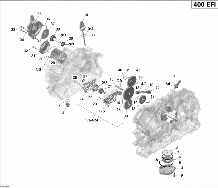 BRP Outlander 400 EFI, 2010 - Engine Lubrication