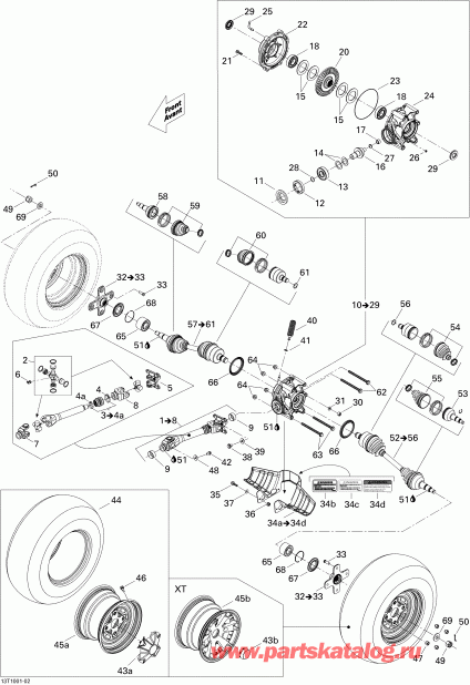   Outlander 400 EFI, 2010  - Drive System, Rear