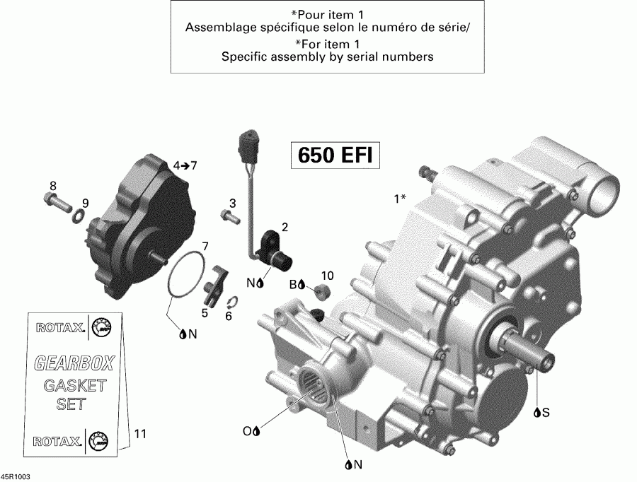  BRP  Outlander 650 EFI, 2010 - Gear Box Assy And 4x4 Actuator