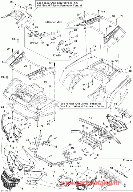   Outlander Max 400 EFI, 2010 - Body And Accessories 2