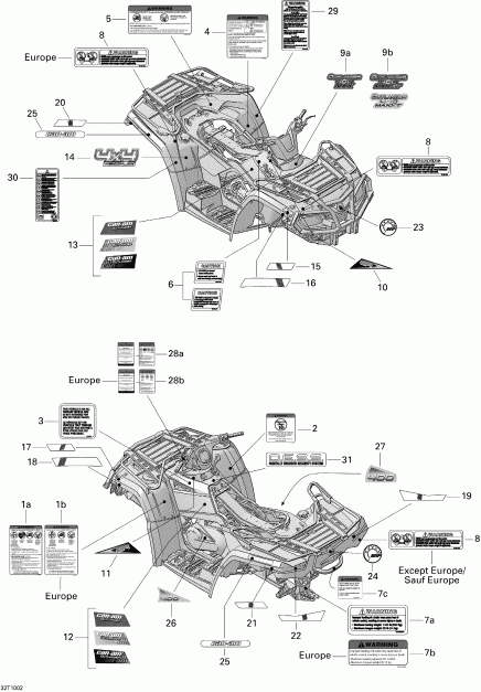 ATV BRP  Outlander Max 400 EFI, 2010 - Decals
