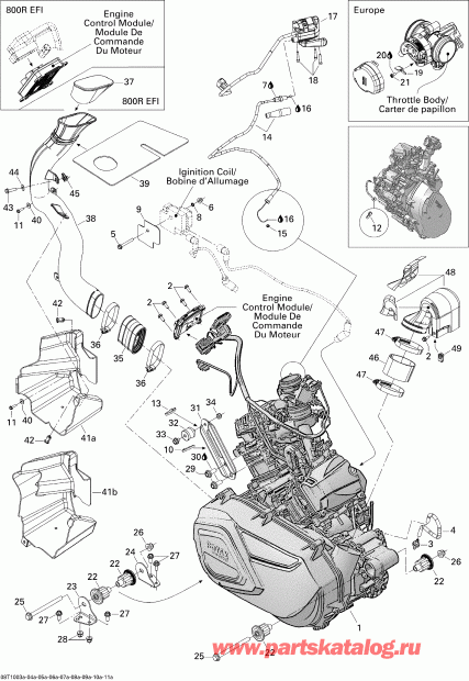 BRP Outlander Max 500 EFI, 2010 - Engine 1