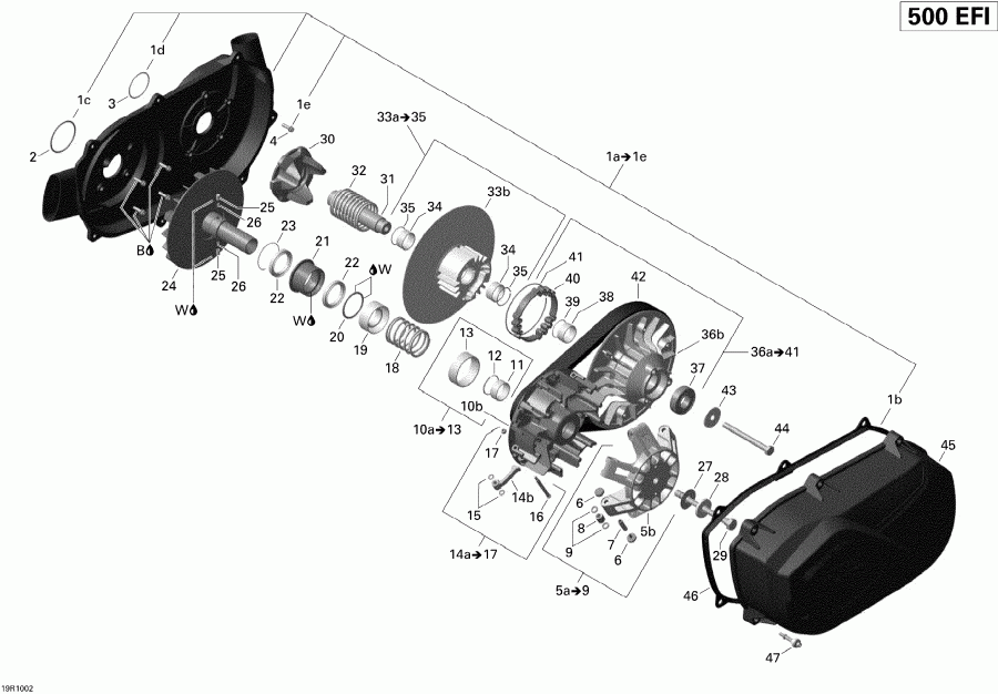 ATV  Outlander Max 500 EFI, 2010  - Transmission