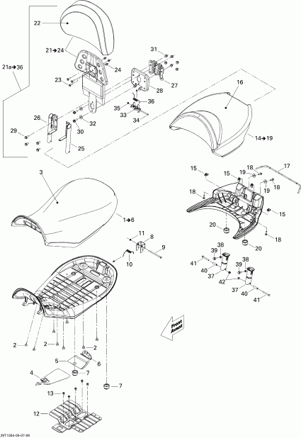  BRP Outlander Max 500 EFI, 2010 - Seat
