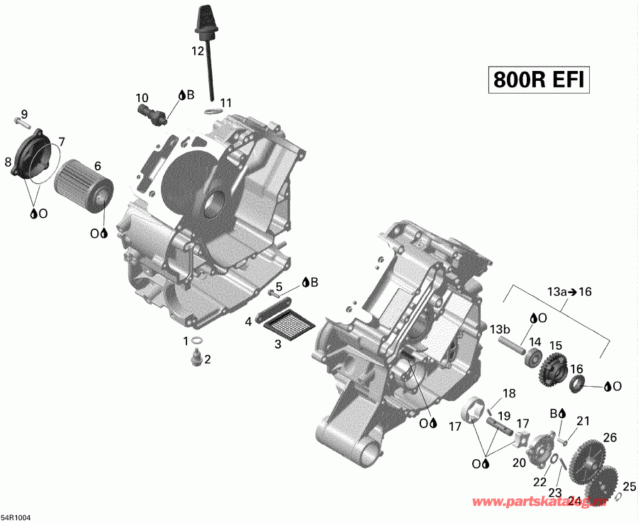 BRP Outlander Max 800R EFI, 2010 - Engine Lubrication